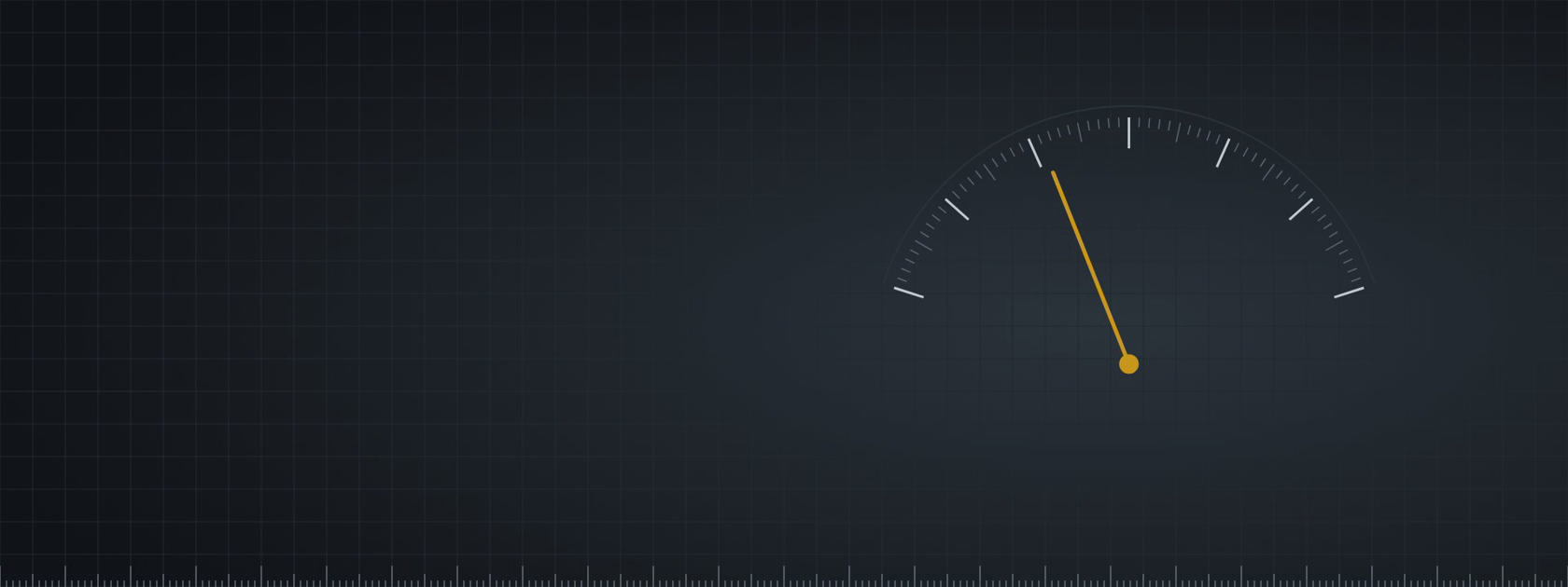 Instrument scale detail on a graphite ground